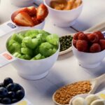 Fruit and Vegetables being measured in cups