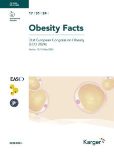 Cover of "Obesity Facts" journal issue, featuring the 31st European Congress on Obesity (ECO 2024) held in Venice from May 12-15, 2024. Logos of Nutrition and Dietetics, EASO, and Karger are present.