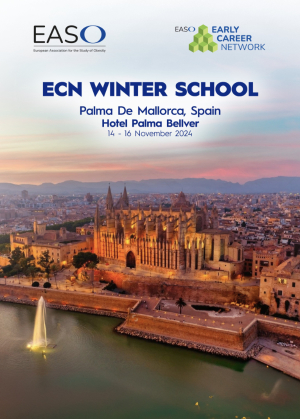 Promotional poster for the ECN Winter School event in Palma De Mallorca, Spain, at Hotel Palma Bellver, scheduled for November 14-16, 2024, showing a picturesque landscape of the city.